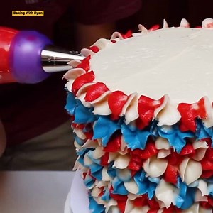 This red, white & blue cake is more mesmerizing than the fireworks 😍 cc: Baking with Ryan | Delish