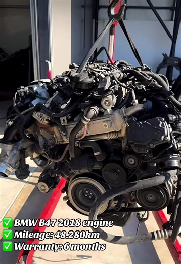 Complete BMW B47 engine with very low mileage 48.280km! #fyp #bmw