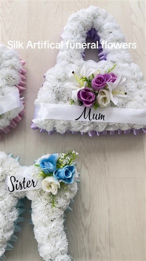 Flowers are silk artificial for long lasting for #funerals #tribute #flowerarrangement