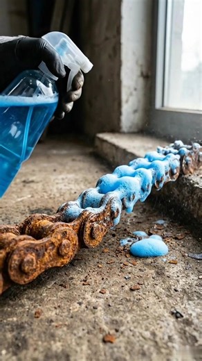 Satisfying Rust Removal – ⛓ Chain Restored Like New #shorts #satisfying #beforeandafter