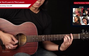 Across The Universe Guitar Tutorial The Beatles Guitar Lesson |Chords & Strumm