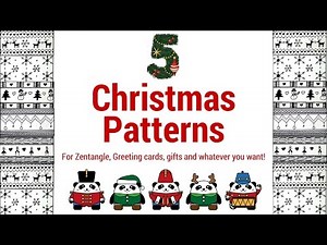 5 Easy Christmas Zentangle Patterns