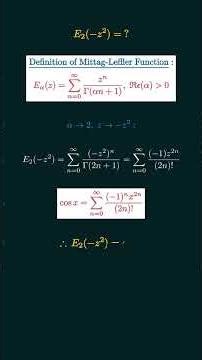E_2(-z^2): Mittag-Leffler Function of -z^2 of order 2