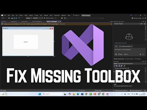 How To Fix Missing Toolbox Option In Visual Studio WinForms (Update)