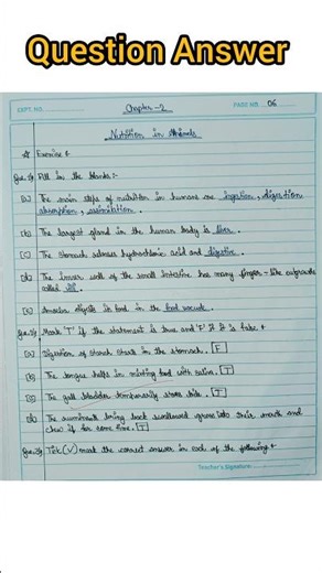 NCERT Class 7th || Science Chapter 2 || Nutrition in Animal || Question Answer || Tech AB Study