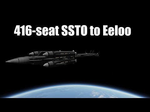 [KSP] 416-seat SSTO to Eeloo (no refueling)