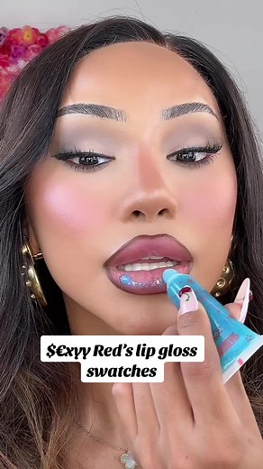 Sey Red Lip Gloss Swatches