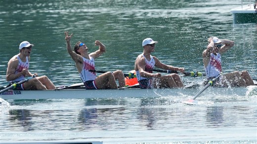 US breaks 64-year gold medal drought in men's four rowing