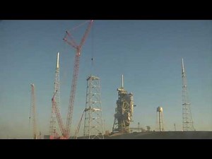 ARES I-X Time Lapse Lightning Mast Tower Construction