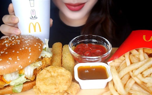 『mikku』中字 08.01 汉堡☆炸鸡☆薯条☆咀嚼音