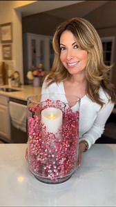 Valentine’s Baby Breath Candle Centerpiece 💕 So simple, yet stunning! Shop & Create>> https://liketk.it/5S35x I spray-painted baby’s breath in shades of pink and red creating a warm, romantic and dreamy tabletop arrangement for your Valentine’s or Galentine’s celebrations and parties. 💖 #valentinesdayparty #valentinedecor #floraldecor #valentineideas #babysbreath | Janine Graff