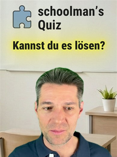 🧩 Schoolman's Quiz – Kannst du es lösen? 💪 Finde Subjekt, Prädikat und Dativobjekt. Das komplette Video mit allem hier 👇 https://youtu.be/JVx42ONs5aU #deutsch #grammatik #dativobjekt #subjekt #prädikat #deutschlernen #schule