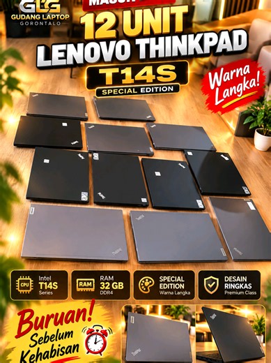 Lenovo ThinkPad T14s Special Edition — 12 Unit, RAM 32GB, Warna Langka