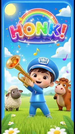 Little Boy Blue HONK! 🎺😅 | Funny Nursery Rhyme for Kids | 3D Animation Song