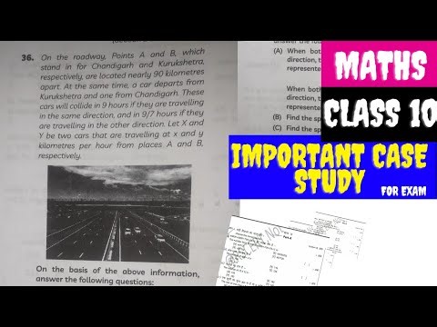 Class 10th Maths - Case Study Based Questions - Point A and B representing Chandigarh and Kuruksh