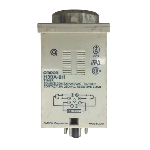 Omron Solid State Timer 5A 250VAC 50/60Hz H3BA-8H
