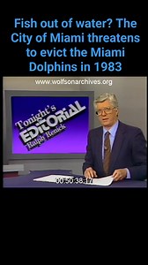 April 22, 1983: WTVJ anchor Ralph Renick gives an editorial about Miami Commissioner Howard Gary threatening to evict the Miami Dolphins from the Orange Bowl. This video is from the Lynn and Louis Wolfson II Florida Moving Image Archives #orangebowl #MiamiDolphins | Ghosts of the Orange Bowl
