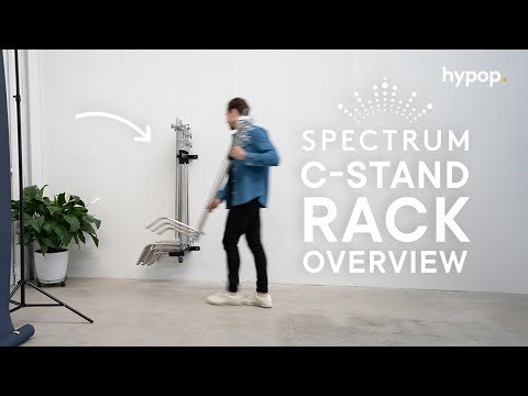 MUST HAVE for organising your studio space | Spectrum C-Stand Rack Overview