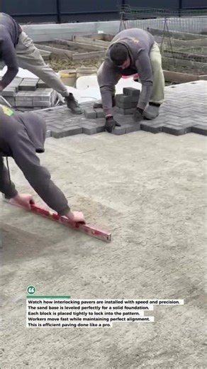 Fast Interlocking Paver Installation Pro Method! #construction #paving #diy