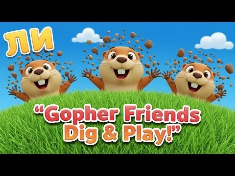 Happy Gophers Dig Together! | Fun Digging Song for Kids | Animal Rhymes & Songs