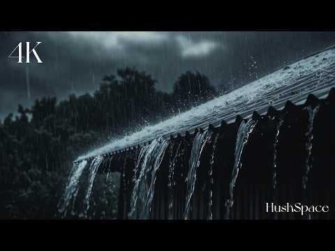 4K Tin Roof Rain Sounds 🌧️ Steady Rain for Deep Sleep & Insomnia Relief (45 Minutes)