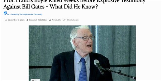 Headlines on Prof. Francis Boyle and on Erika Kirk