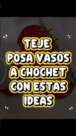 IDEAS cute para tejer POSA VASOS a CROCHET🧶🥰