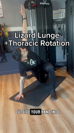 Lizard Lunge +Rotation - Exercise Demonstration