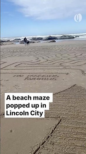 A beach maze popped up in Lincoln City