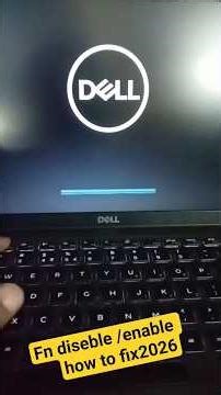 How to Dell laptop fn diseble /enable setting#delllaptop #delllatitude #dell_inspiron #virelvideo