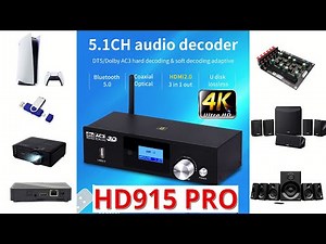 HD915 PRO - DAC 5 1/ DECODIFICADOR 5.1 / EXTRATOR DE ÁUDIO 5.1 para home theater DIY / AUDIO DECODER
