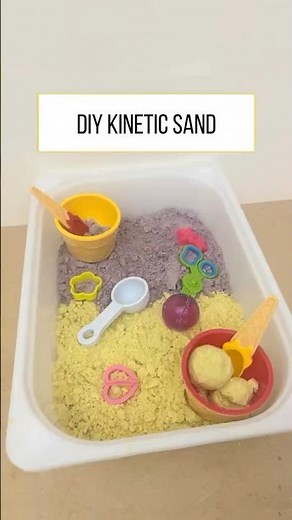 The Easiest DIY Kinetic Sand Recipe!
