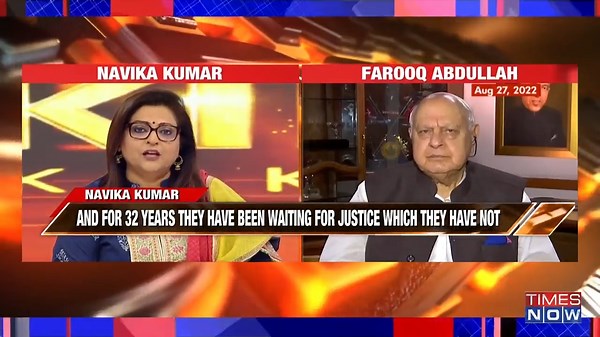 Times Now Super Exclusive: #KashmirFilesInSC | When questioned about the Kashmiri-Hindi Genocide by Group-editor Navika Kumar, an irate former J&K CM #FarooqAbdullah stormed off the interview- WATCH! | TIMES NOW