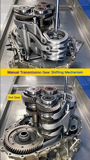 Inside Manual Gearbox: Amazing Synchromesh Gear Shift Fork Mechanism Working Smoothly! in Action! HD