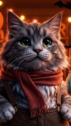 🎃🐱 Poor Cat Couldn’t Afford a Halloween Costume… But Got One for Free | Heartwarming Story 💖