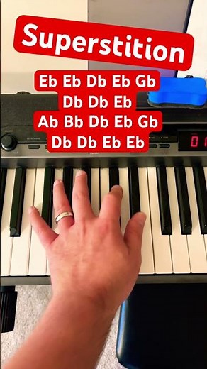 Superstition Quick Piano Lesson #piano #pianolesson