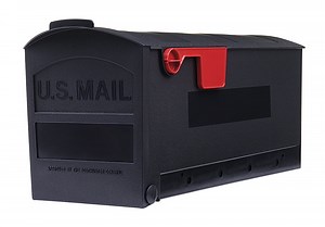 Architectural Mailboxes Patriot Plastic, Medium, Post-Mount Mailbox in Black