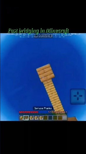 Fast bridging in Minecraft😂🤣❤️#minecraftshorts #tweening