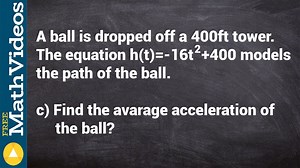 Find the average acceleration of a ball falling