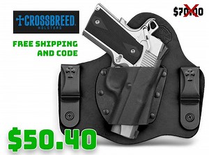 Crossbreed Quick Ship SuperTuck IWB Holster Blck $50.40 FREES&H CODE