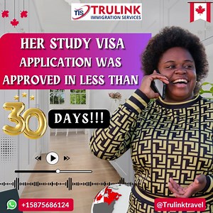 It’s a season of approvals for us at Trulink Immigration Services. Her visa was approved in less than 30 days. Congratulations to her. Want to also study in Canada? Reach out to us today. Our whatsapp number is 15875686124 | Trulink Immigration Services