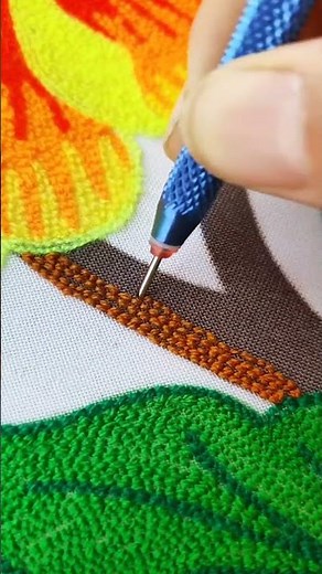 The fastest way to perfect punch needle flowers #tutorial #embroidery #diy