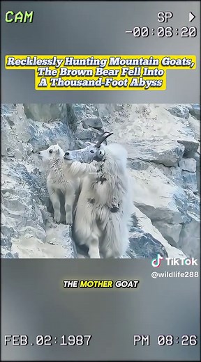Brown Bear Falls After Hunting Mountain Goat