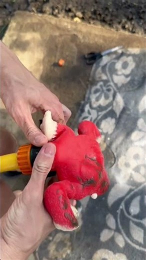 This red monkey toy POPS so hard! 💥 Crazy satisfying explosion under pressure!