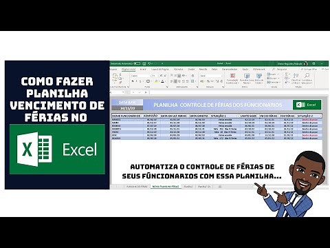 AULA COMO FAZER PLANILHA DE VENCIMENTO DE FÉRIAS AUTOMATIZADA CONTROLE DE SEUS FUNCIONÁRIOS EXCEL