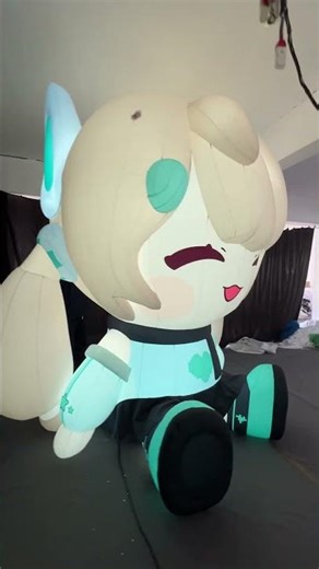 Digital Inflatables Cartoon Girl Characters Mascot for Advertising Decorations