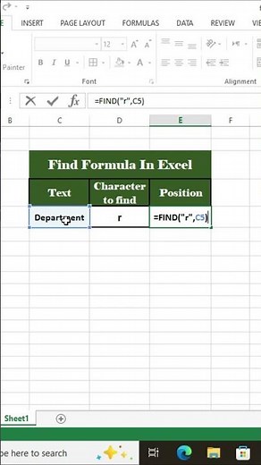 Find Formula in Excel
