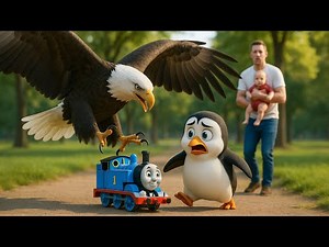 Misunderstood Penguin Rescues Thomas Train from Fierce Eagle #rescuestories #thomastrain