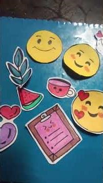 under 3 min how to make sticker in easy way cute and beautiful ❤️