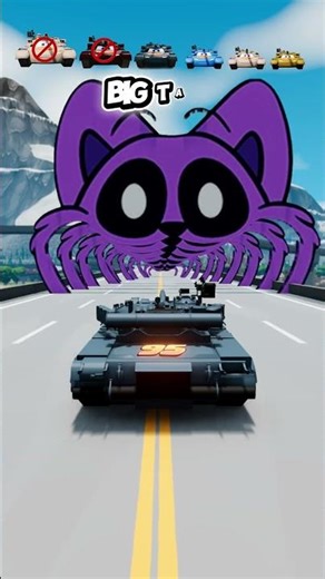 Big & Small car tank vs poppy cat BeamNG.Drive